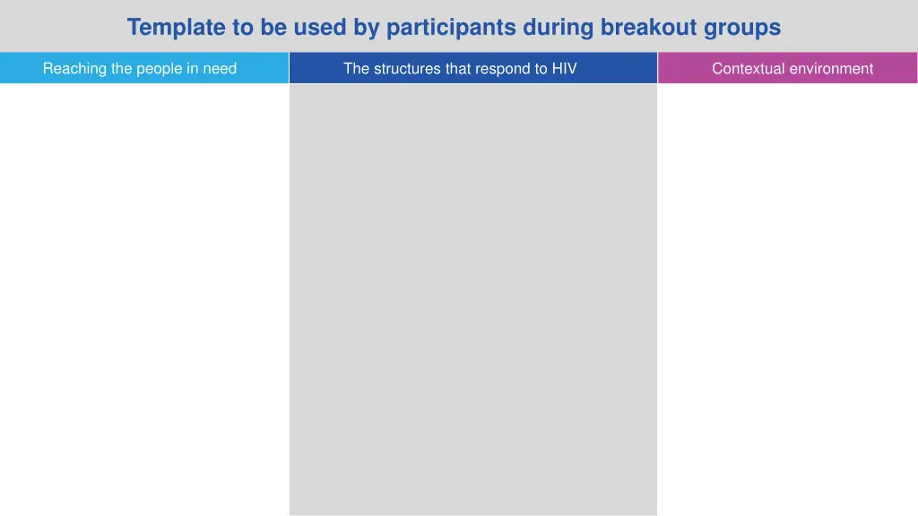 template to be used by participants during