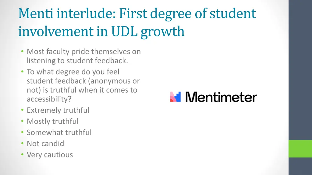 mentiinterlude first degree of student