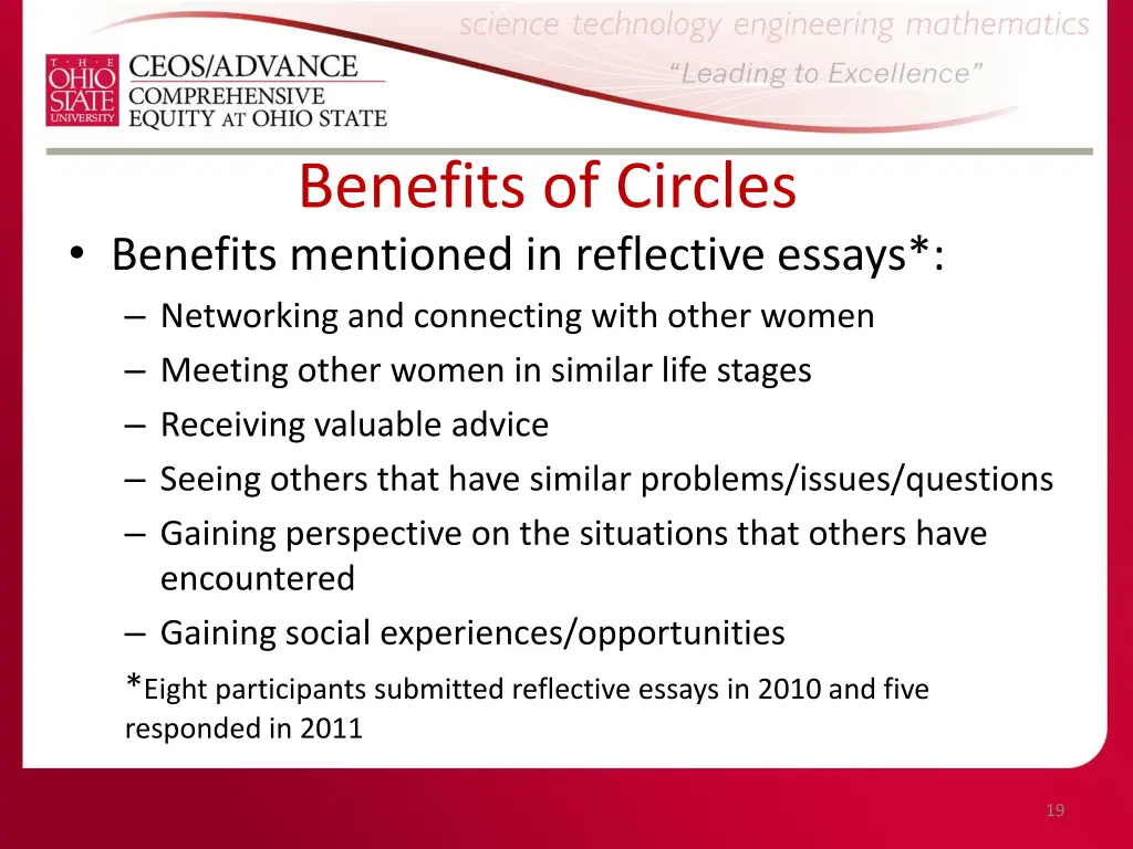 benefits of circles 1