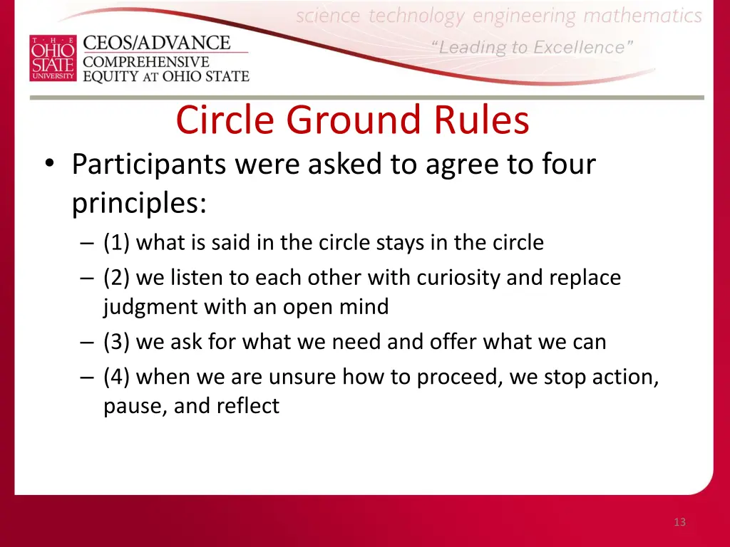 circle ground rules