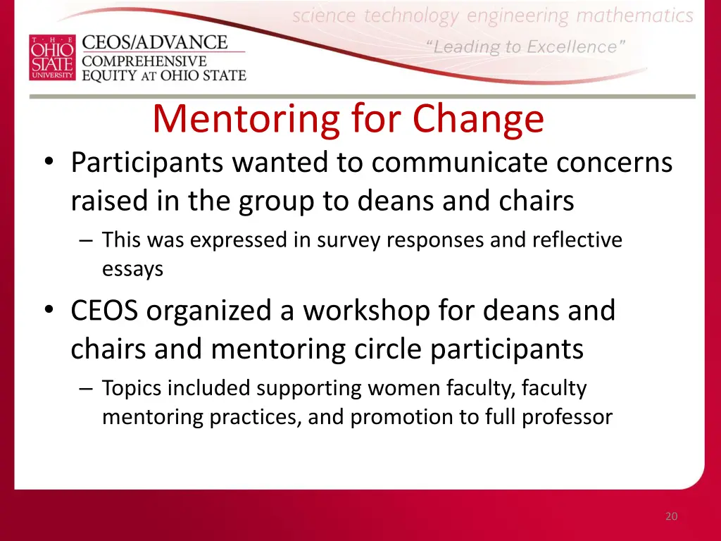 mentoring for change