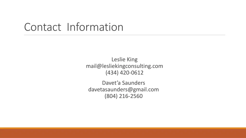 contact information