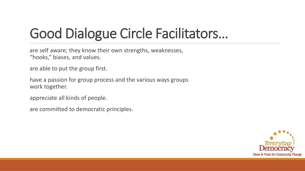 good dialogue circle facilitators good dialogue