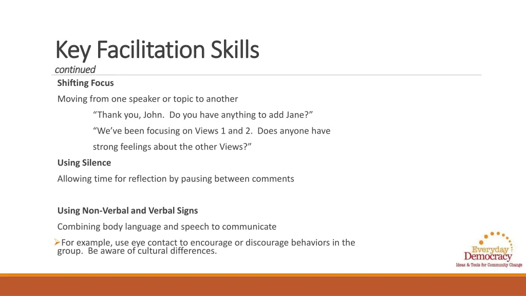 key facilitation skills key facilitation skills 1