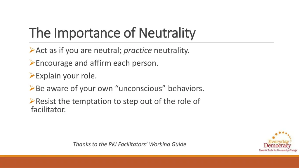 the importance of neutrality the importance