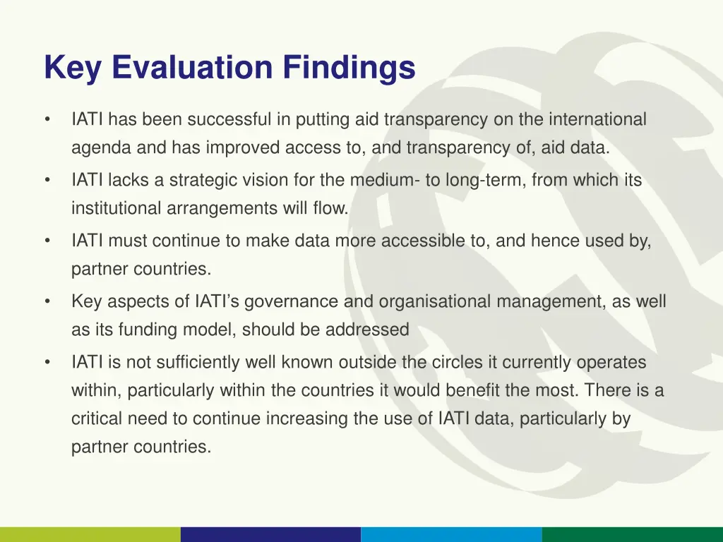 key evaluation findings