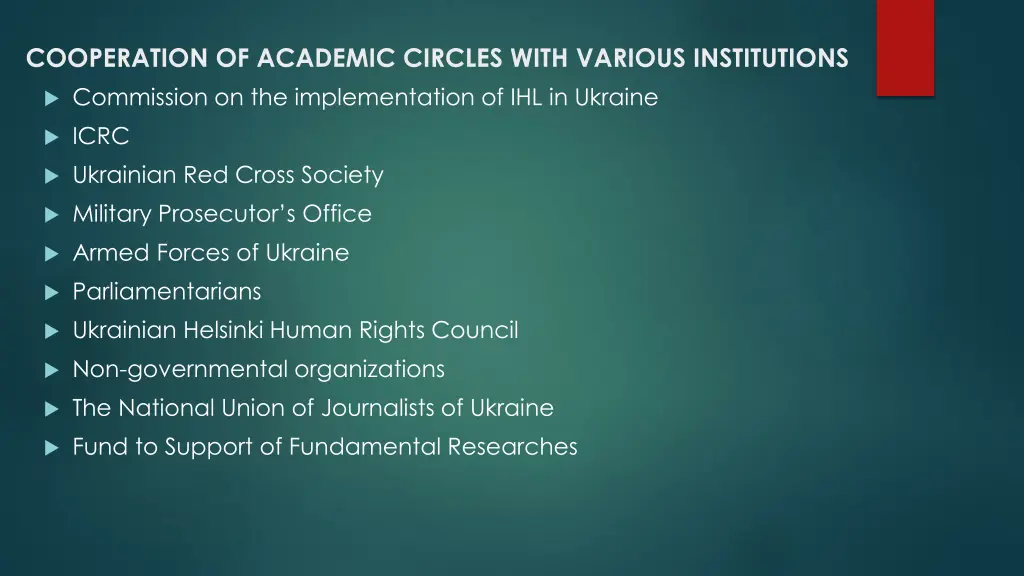 cooperation of academic circles with various