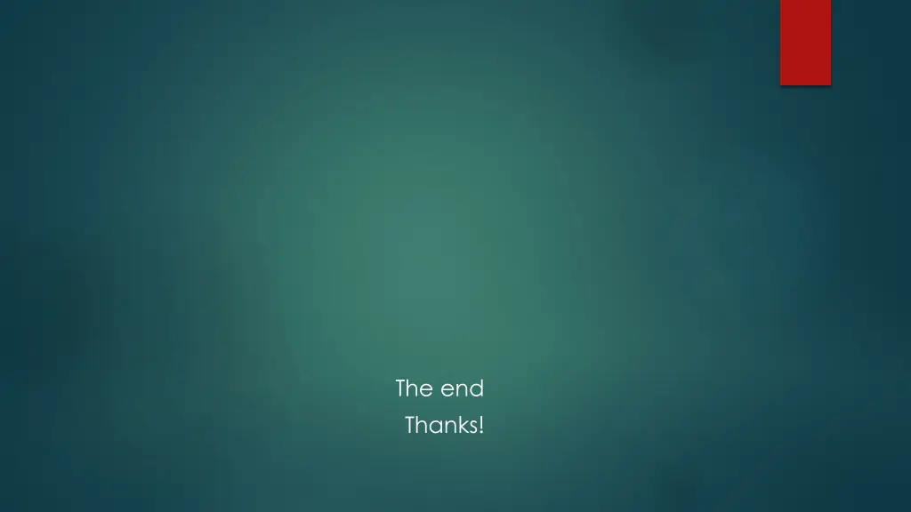 the end thanks