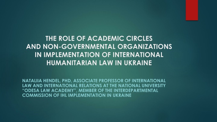 the role of academic circles and non governmental