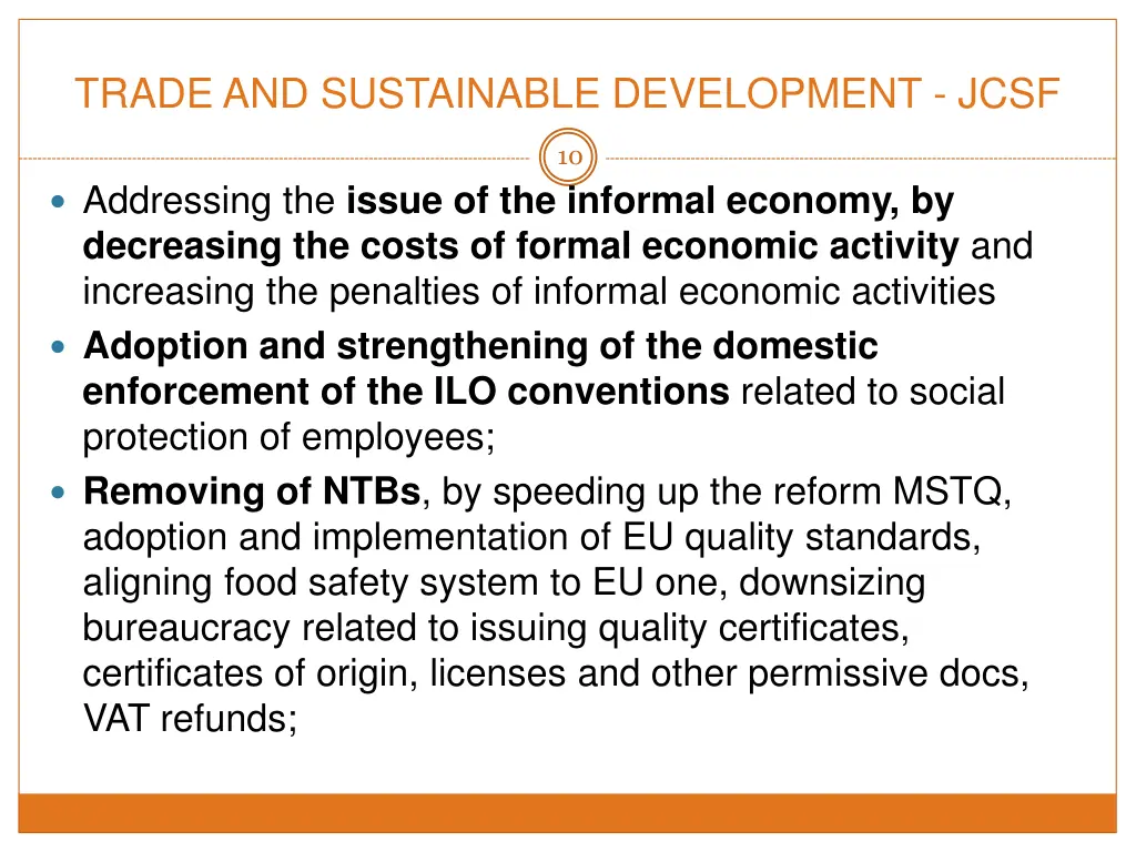 trade and sustainable development jcsf 2