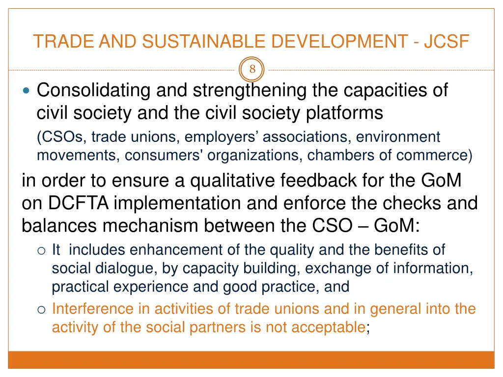 trade and sustainable development jcsf