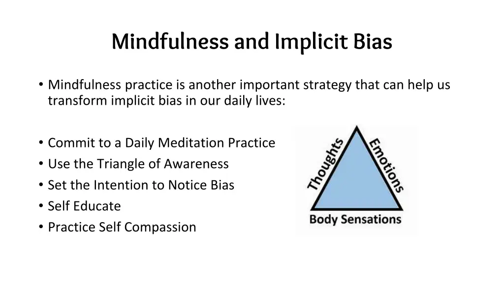 mindfulness and implicit bias