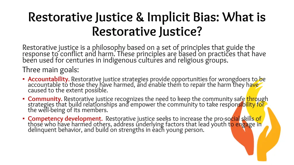 restorative justice implicit bias what