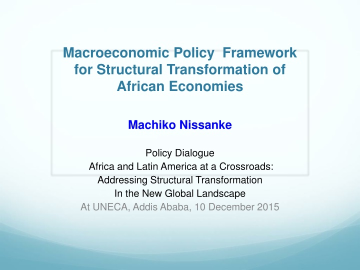 macroeconomic policy framework for structural