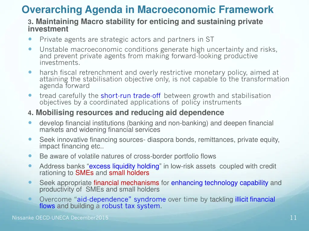 overarching agenda in macroeconomic framework 1