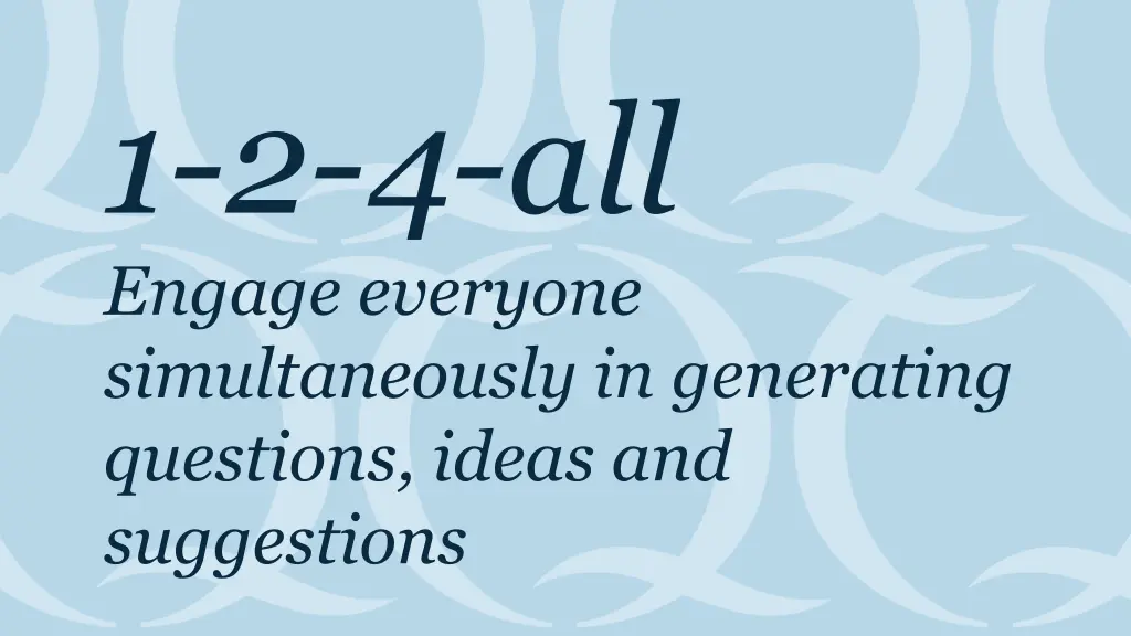 1 2 4 all engage everyone simultaneously