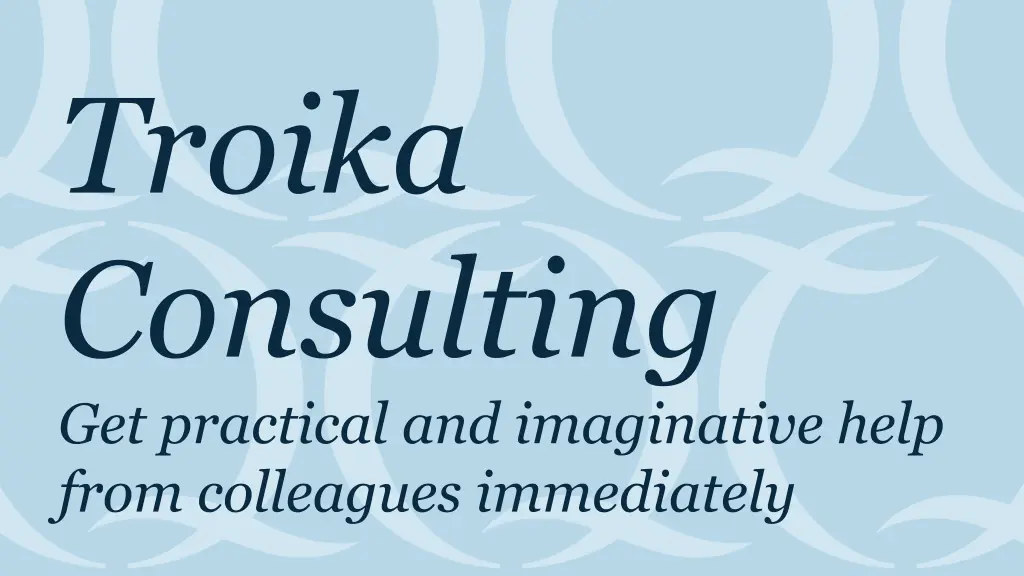 troika consulting get practical and imaginative