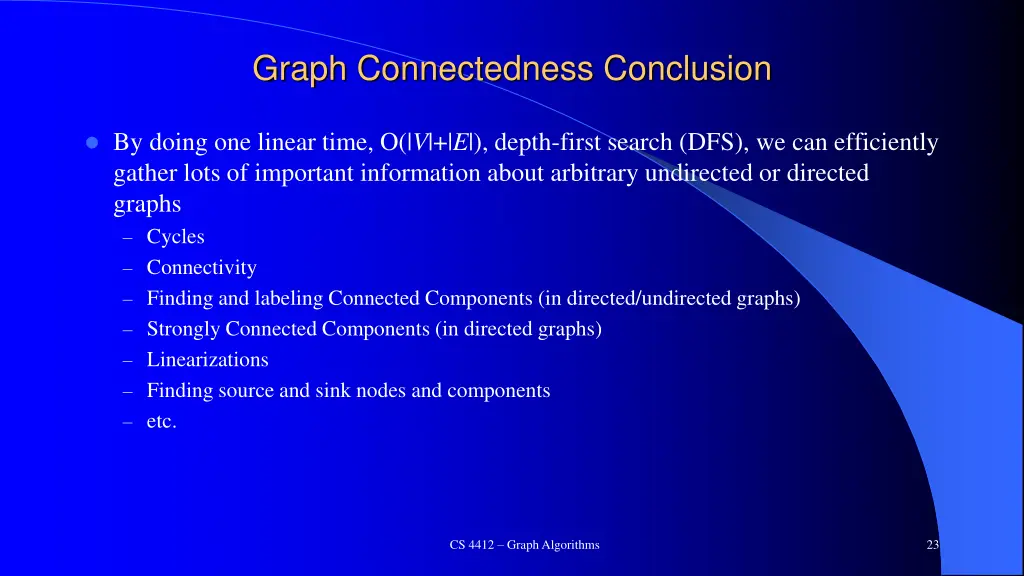 graph connectedness conclusion