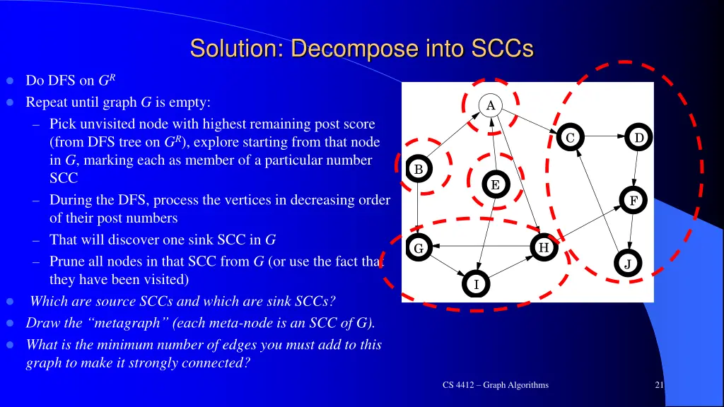 solution decompose into sccs