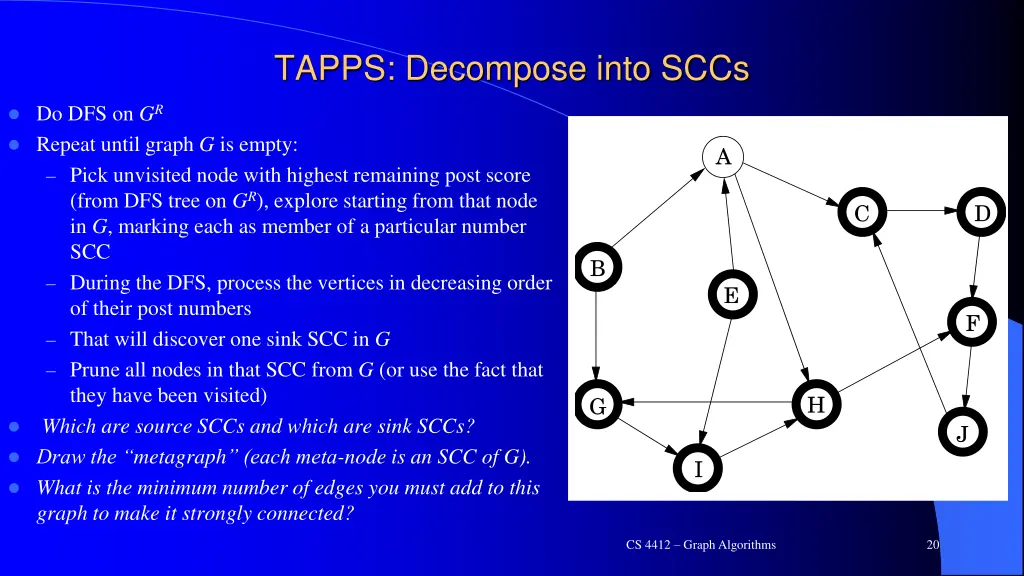 tapps decompose into sccs