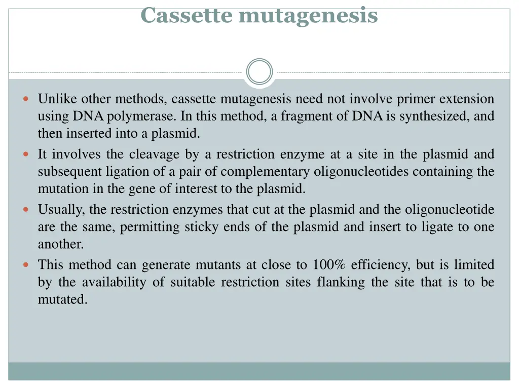 cassette mutagenesis