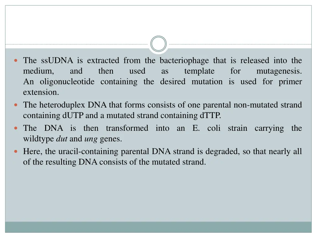 the ssudna is extracted from the bacteriophage