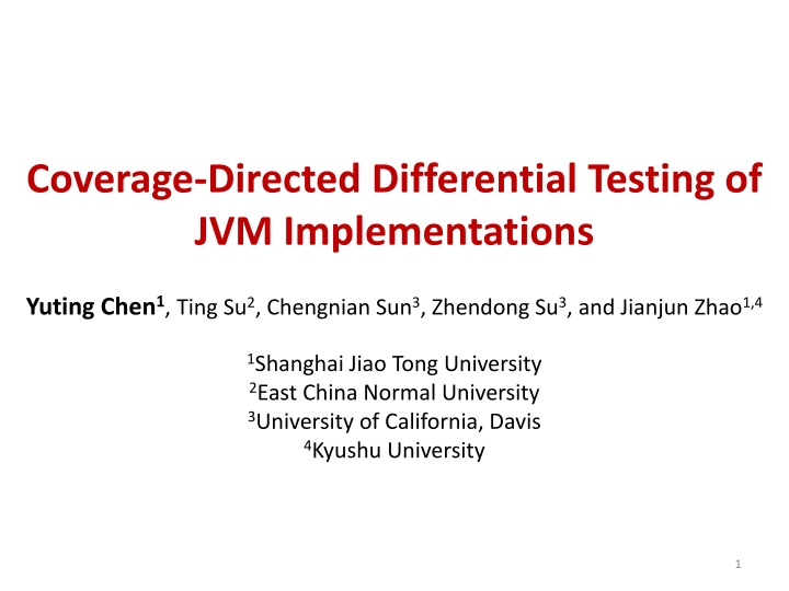 coverage directed differential testing