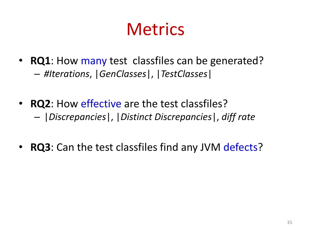 metrics