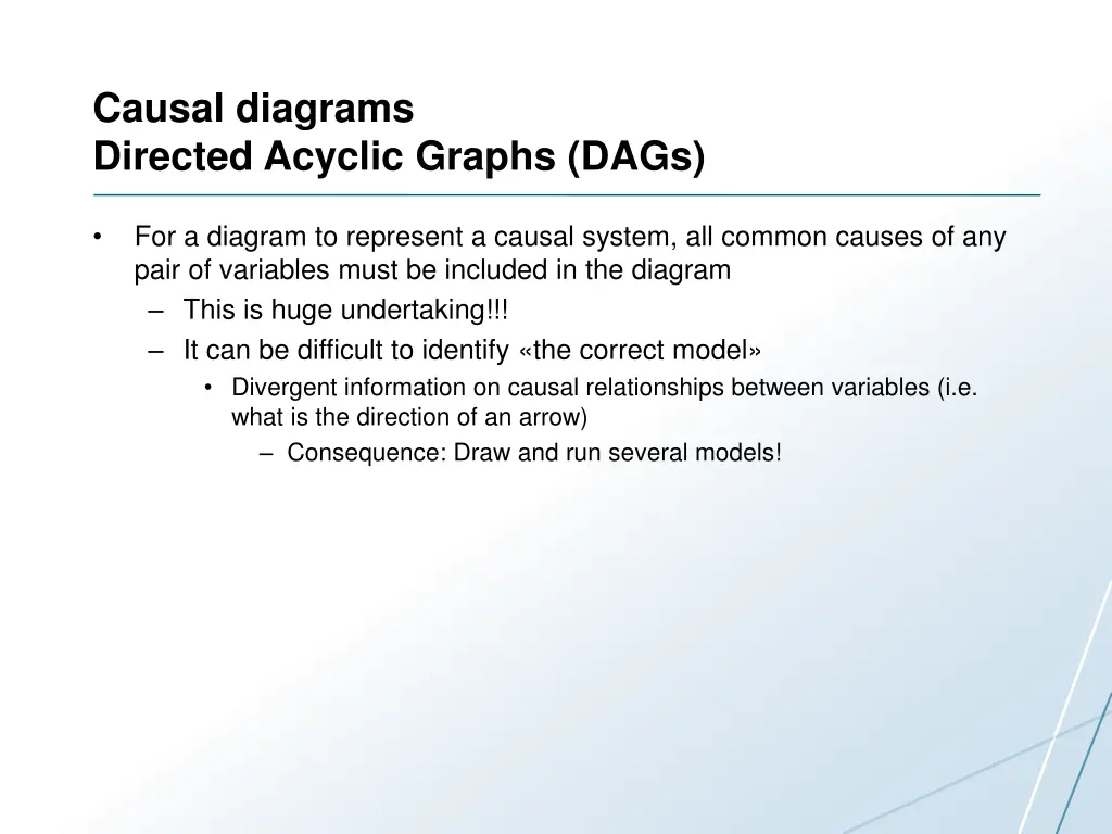 causal diagrams directed acyclic graphs dags