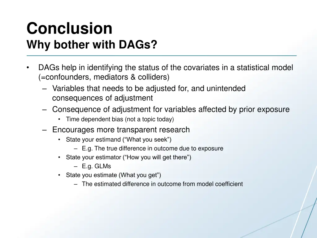 conclusion why bother with dags