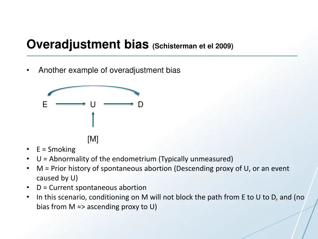 overadjustment bias schisterman et el 2009 2