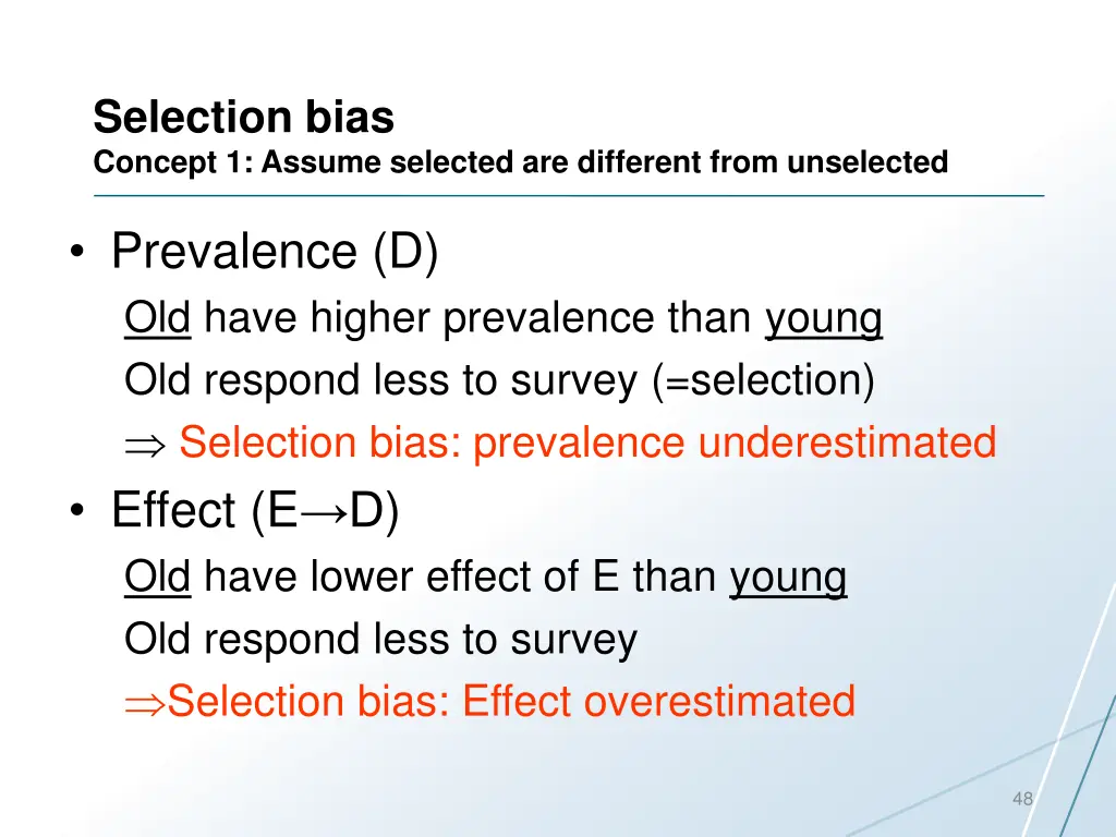 selection bias concept 1 assume selected