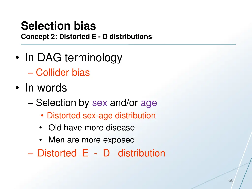 selection bias concept 2 distorted