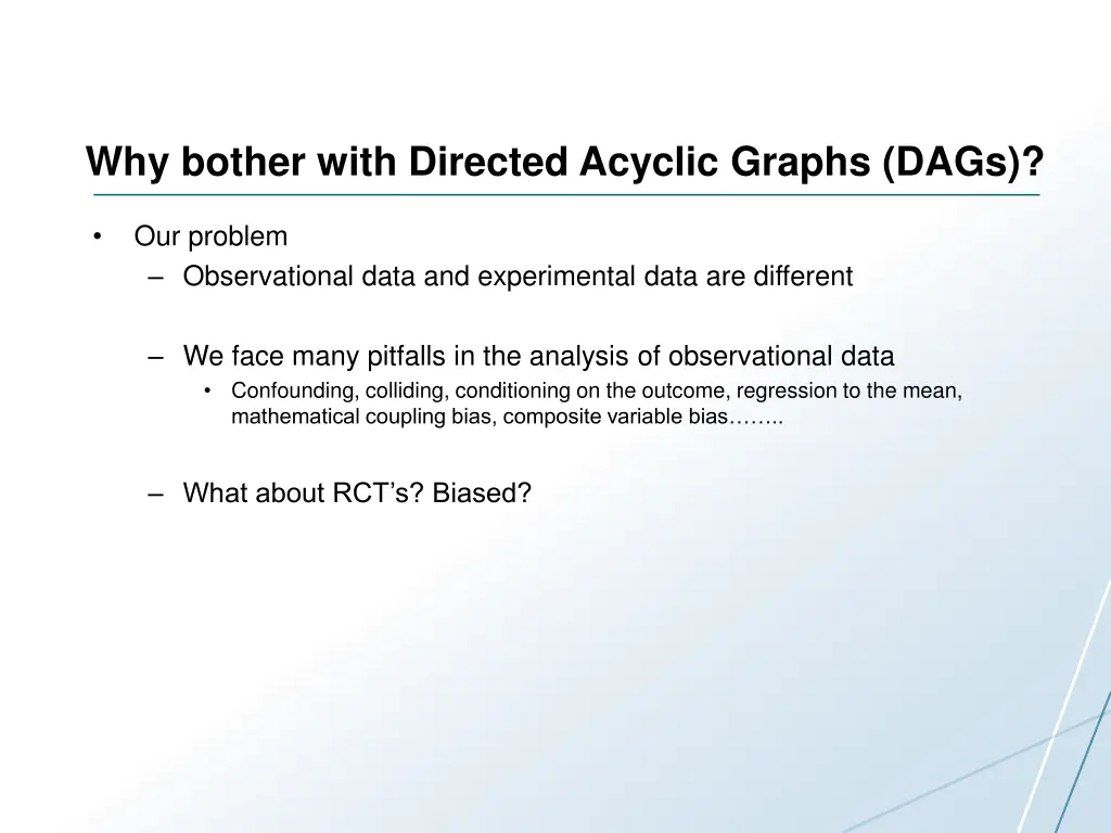 why bother with directed acyclic graphs dags