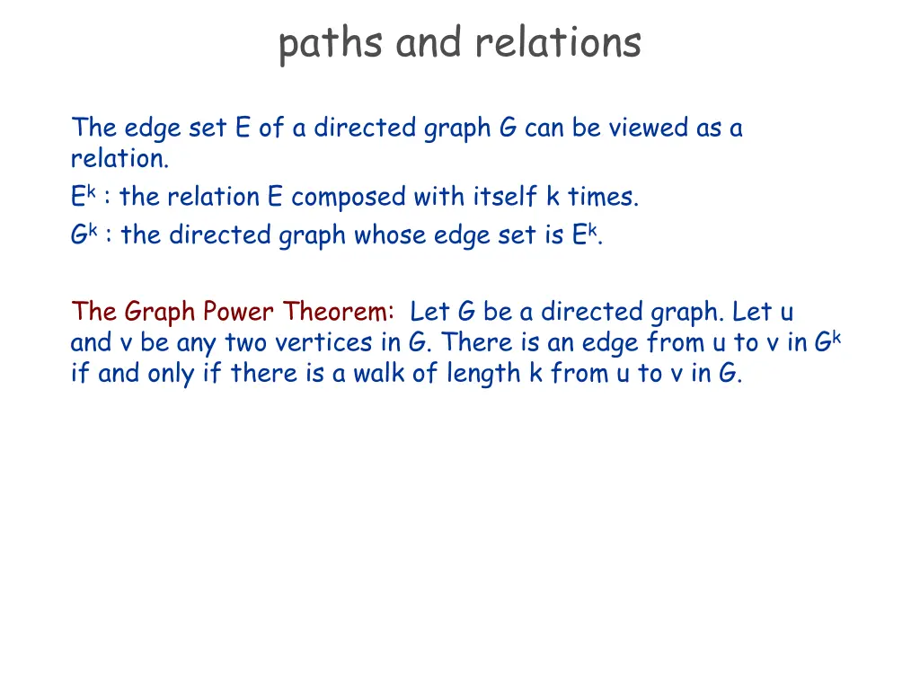 paths and relations