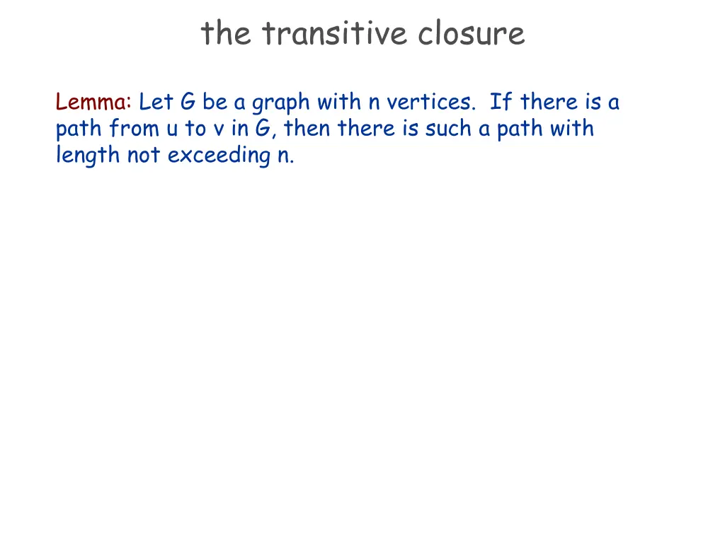 the transitive closure 3