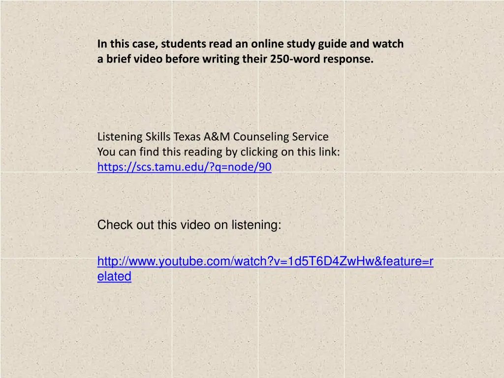 in this case students read an online study guide