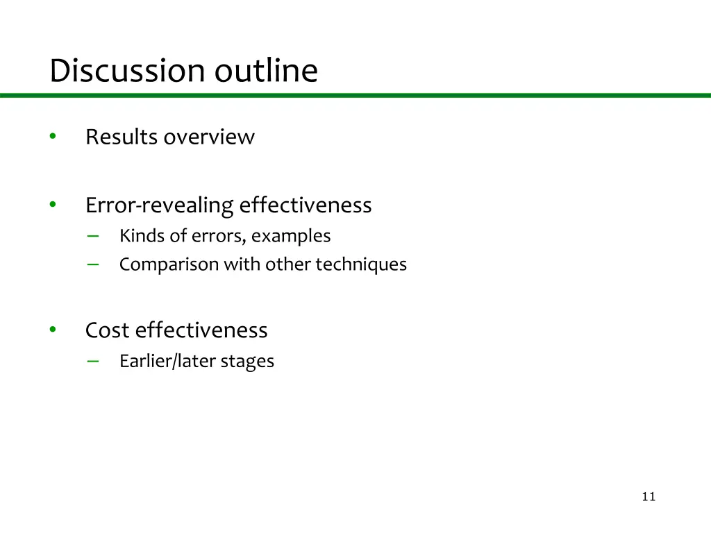 discussion outline