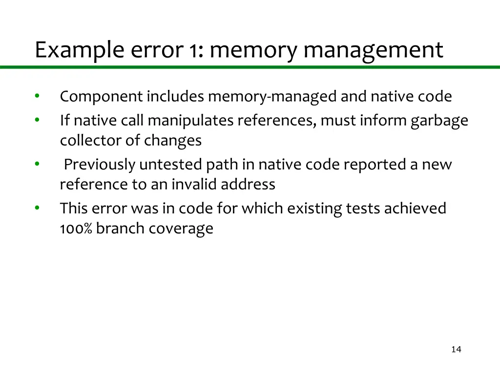 example error 1 memory management