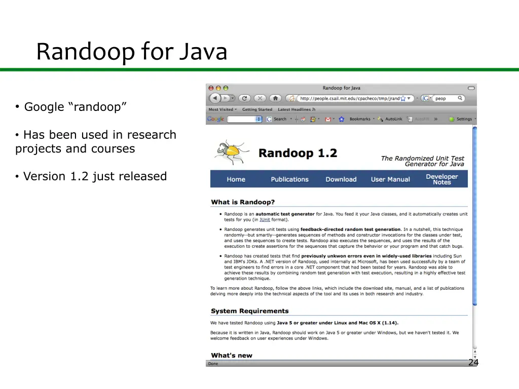 randoop for java