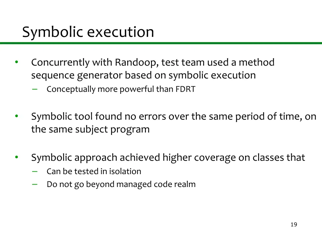 symbolic execution