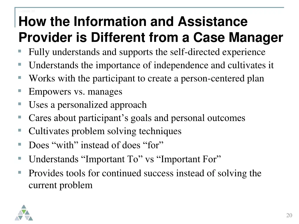 slide 20 how the information and assistance