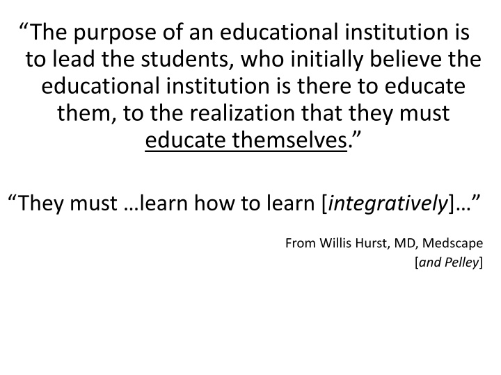 the purpose of an educational institution