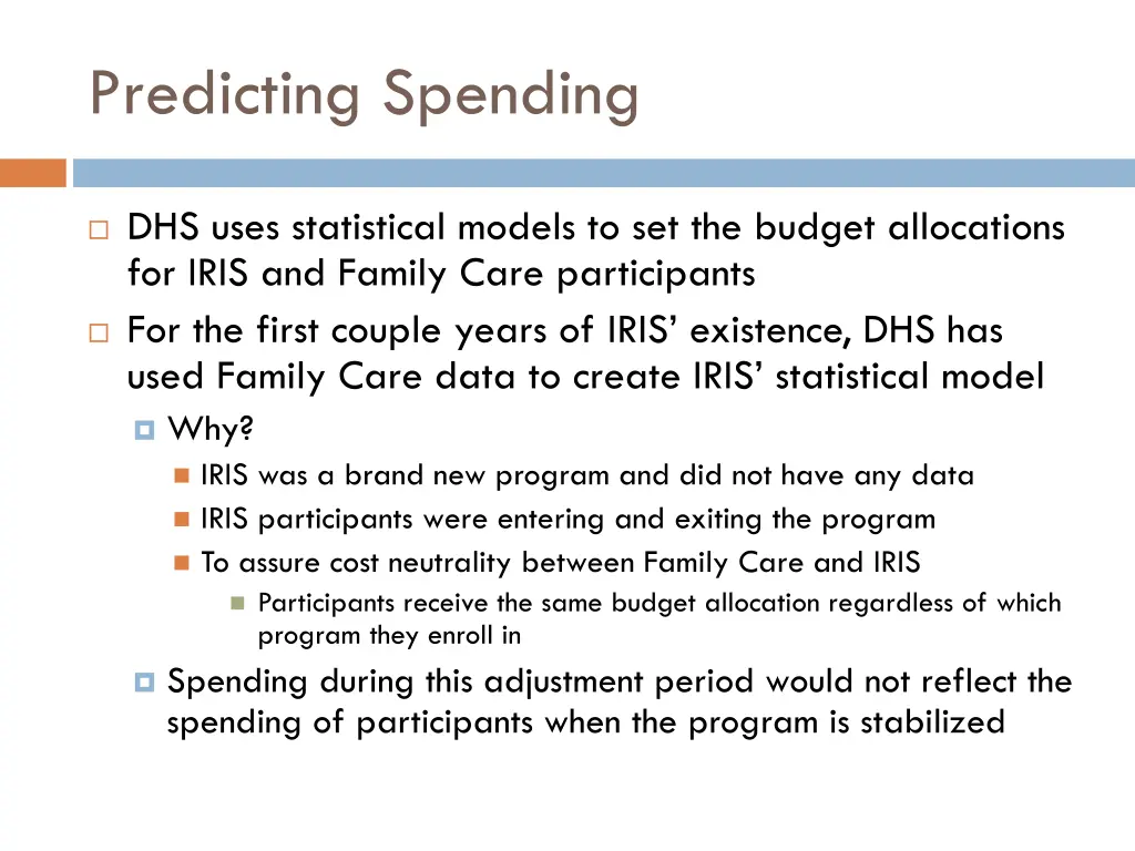 predicting spending