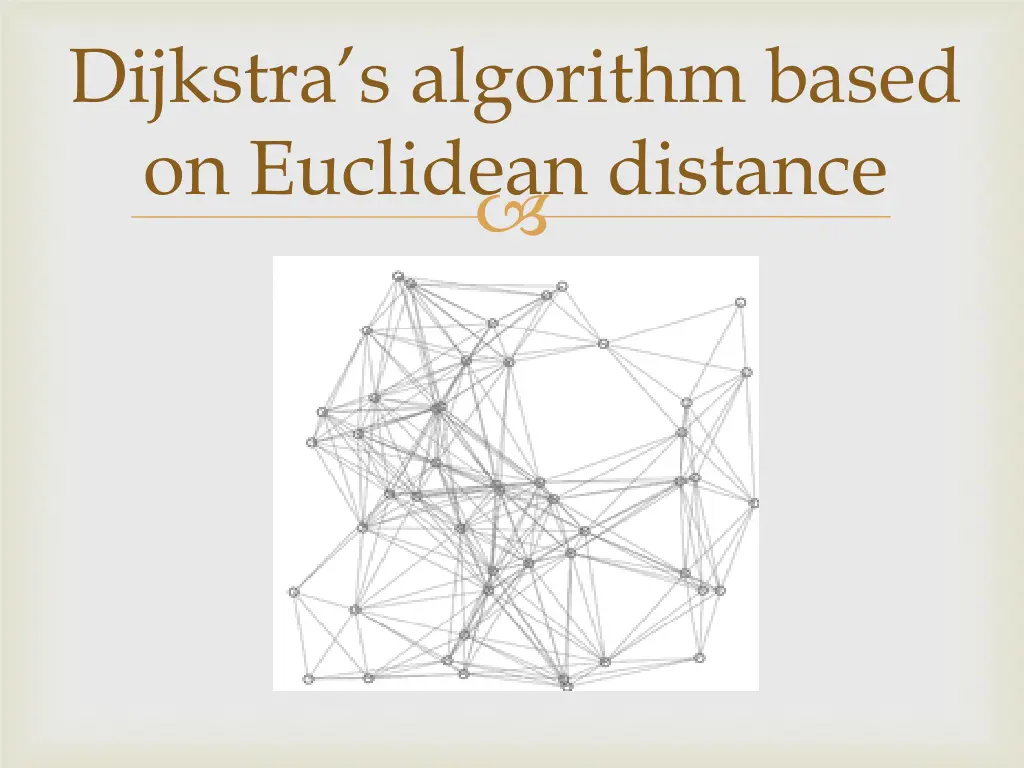 dijkstra s algorithm based on euclidean distance