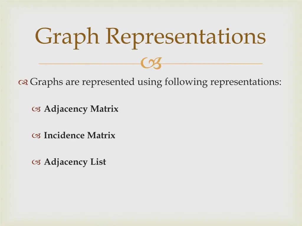 graph representations