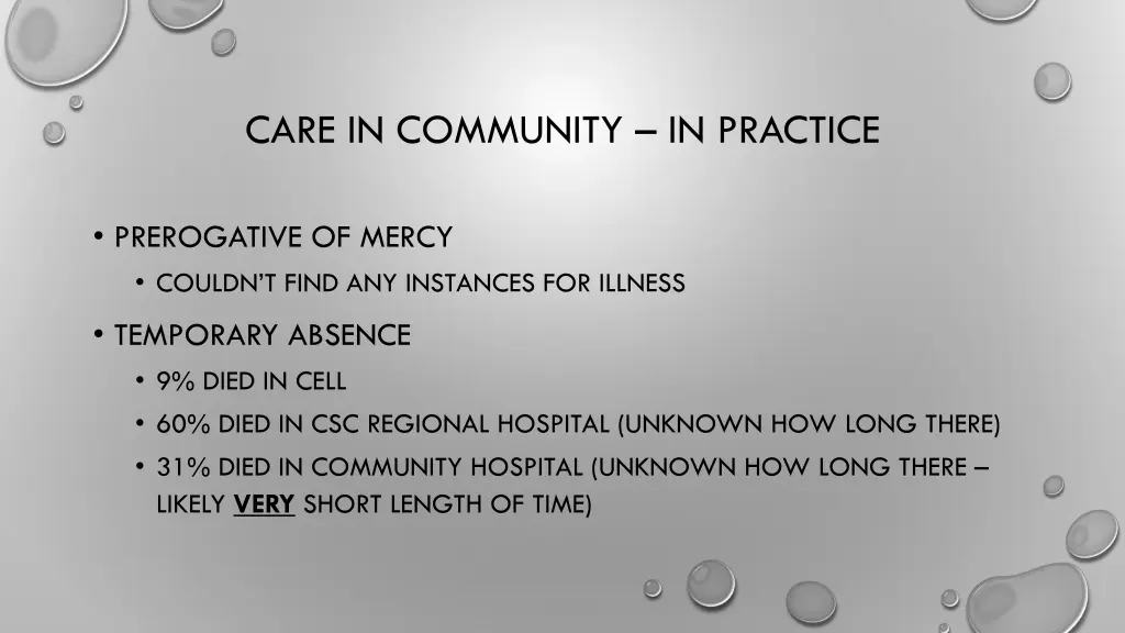 care in community in practice