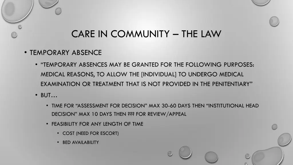 care in community the law 3