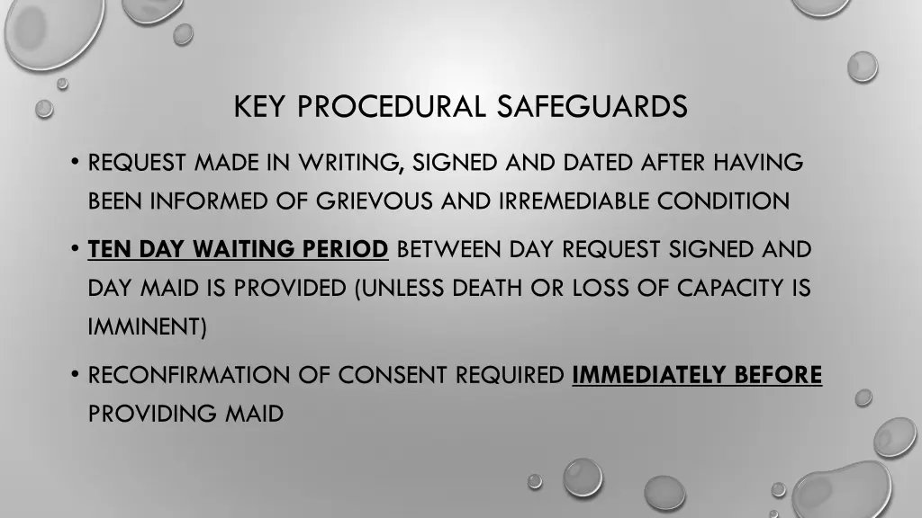 key procedural safeguards