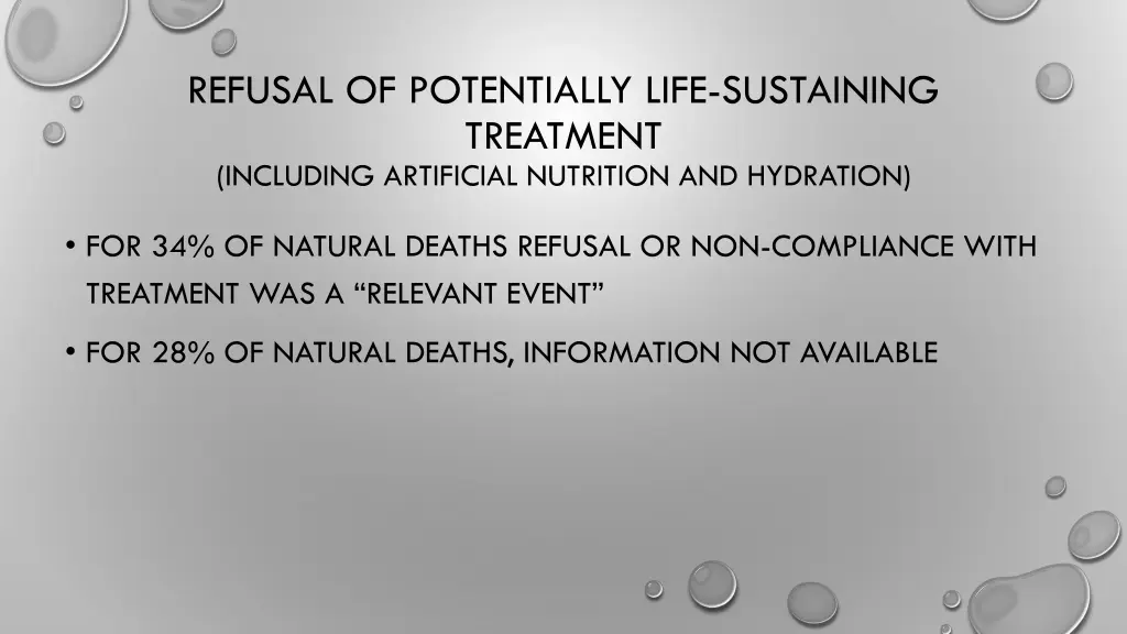 refusal of potentially life sustaining treatment 1